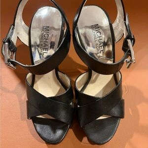 Michael Kors Black Strappy Sandals